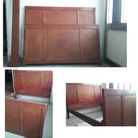 Letto matrimoniale antico in legno