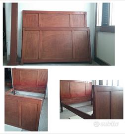 Letto matrimoniale antico in legno