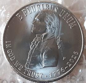 medaglia quarto di dollaro 250 anni indipendenza 