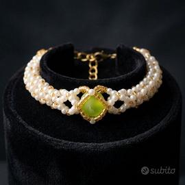 Bracciale Vintage Perle Pietra naturale elegante