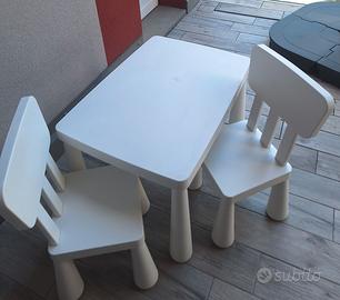 Set tavolo + 2 sedie Mammut per bambini