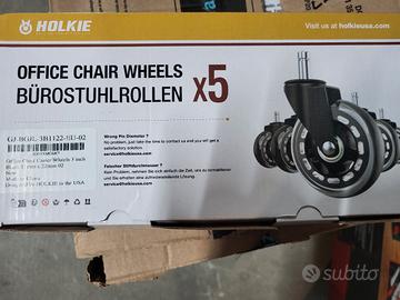 Ruote in silicone per sedia gaming o da ufficio