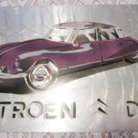 Citroen DS disegno su lastra zinco