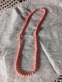  collana corallo rosa autentica