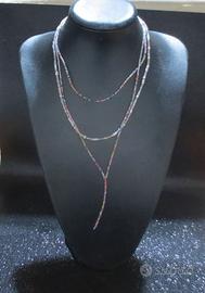 Choker Artigianale a 3 Fili in Perline di Conteria