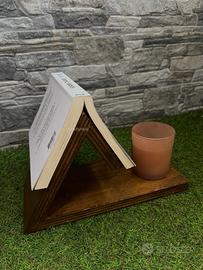 poggia libro in legno handmade