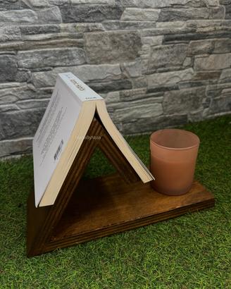poggia libro in legno handmade