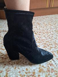 scarpe tacco in velluto 