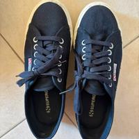 Superga blu platform