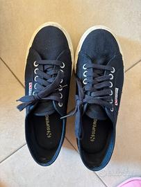 Superga blu platform