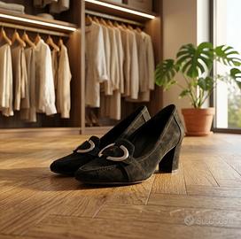 Geox, mocassini, tacco, neri, 38, pelle