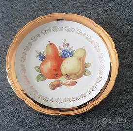 Piatto decorato vintage in porcellana Bavaria 44