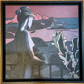 Quadro Terrazzo sulla scogliera di Baratti