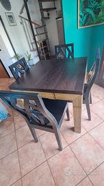 Tavolo bambu' + 4 sedie