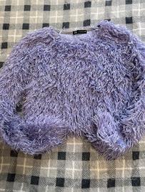 Maglioncino peluche lilla ZARA – taglia S