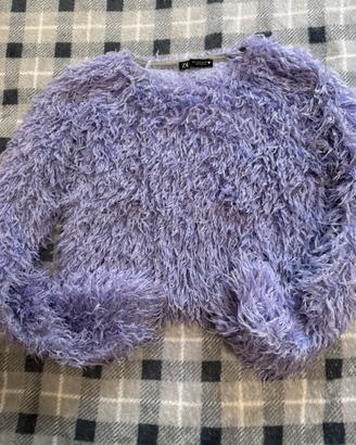Maglioncino peluche lilla ZARA – taglia S