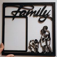 cornice porta foto line art family