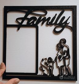 cornice porta foto line art family