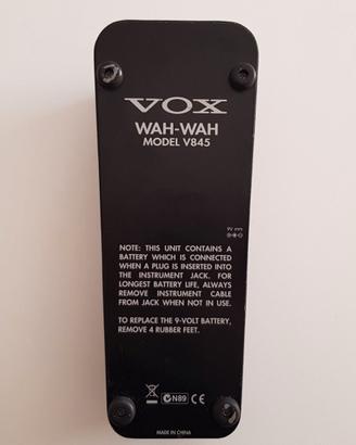 Pedale Vox V845 Wah Wah wha wha