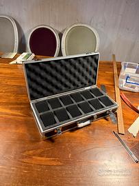 Porta orologi da 12 pezzi in acciaio nuova