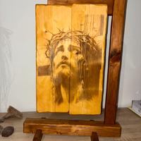 Foto Gesu Quadro Legno incisione laser