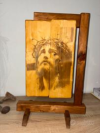 Foto Gesu Quadro Legno incisione laser