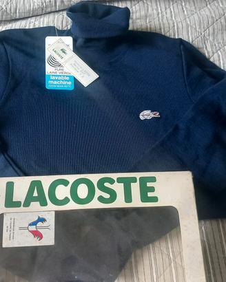 Maglione collo alto lacoste anni 80 nuovo 