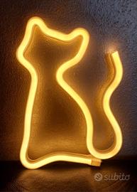 Lampada a LED al neon a forma di gatto