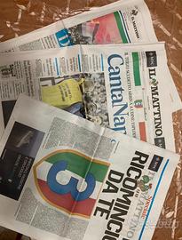 Giornale terzo e quarto scudetto Napoli calcio