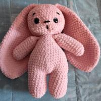 Pupazzo coniglio rosa Peluche pink rabbit