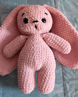 Pupazzo coniglio rosa Peluche pink rabbit