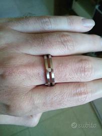 Anello in acciaio con strass da uomo - Zable
