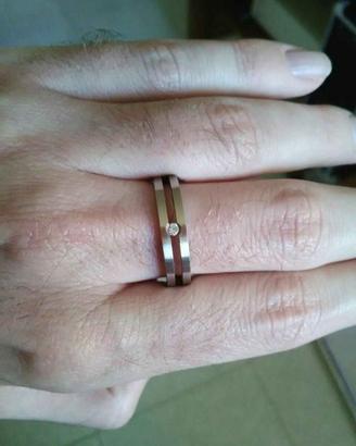 Anello in acciaio con strass da uomo - Zable