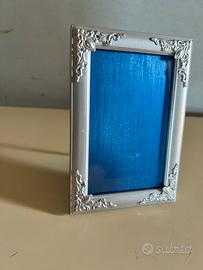 Cornice vintage in metallo argentato