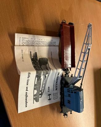 Trenino marklin carro gru 4912