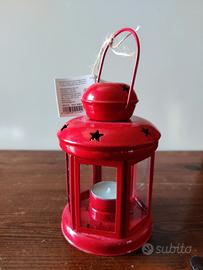 Lampada rossa in metallo e vetro Flying Tyger