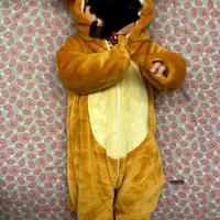 Vestito carnevale da leoncino, bimbo 6/9 mesi