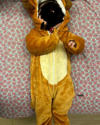 Vestito carnevale da leoncino, bimbo 6/9 mesi