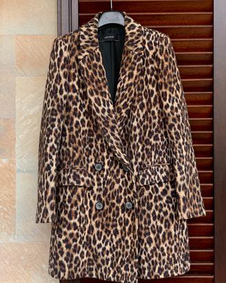 Zara Blazer Giacca Doppiopetto cappotto maculato