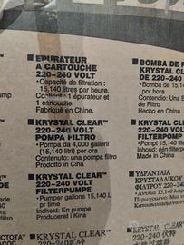  pompa a filtro per piscina intex