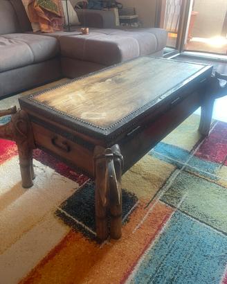 Bauletto etnico legno massello