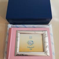 Album portafoto cornice in argento, con custodia