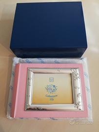 Album portafoto cornice in argento, con custodia