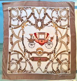 Foulard vintage Lancôme Paris "Landau 1838"