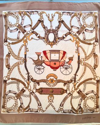 Foulard vintage Lancôme Paris "Landau 1838"