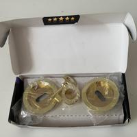 Set serratura bagno tonda oro con chiave – nuovo