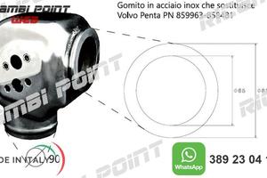 Riser Gomito Scarico Marino Acciaio Volvo Penta