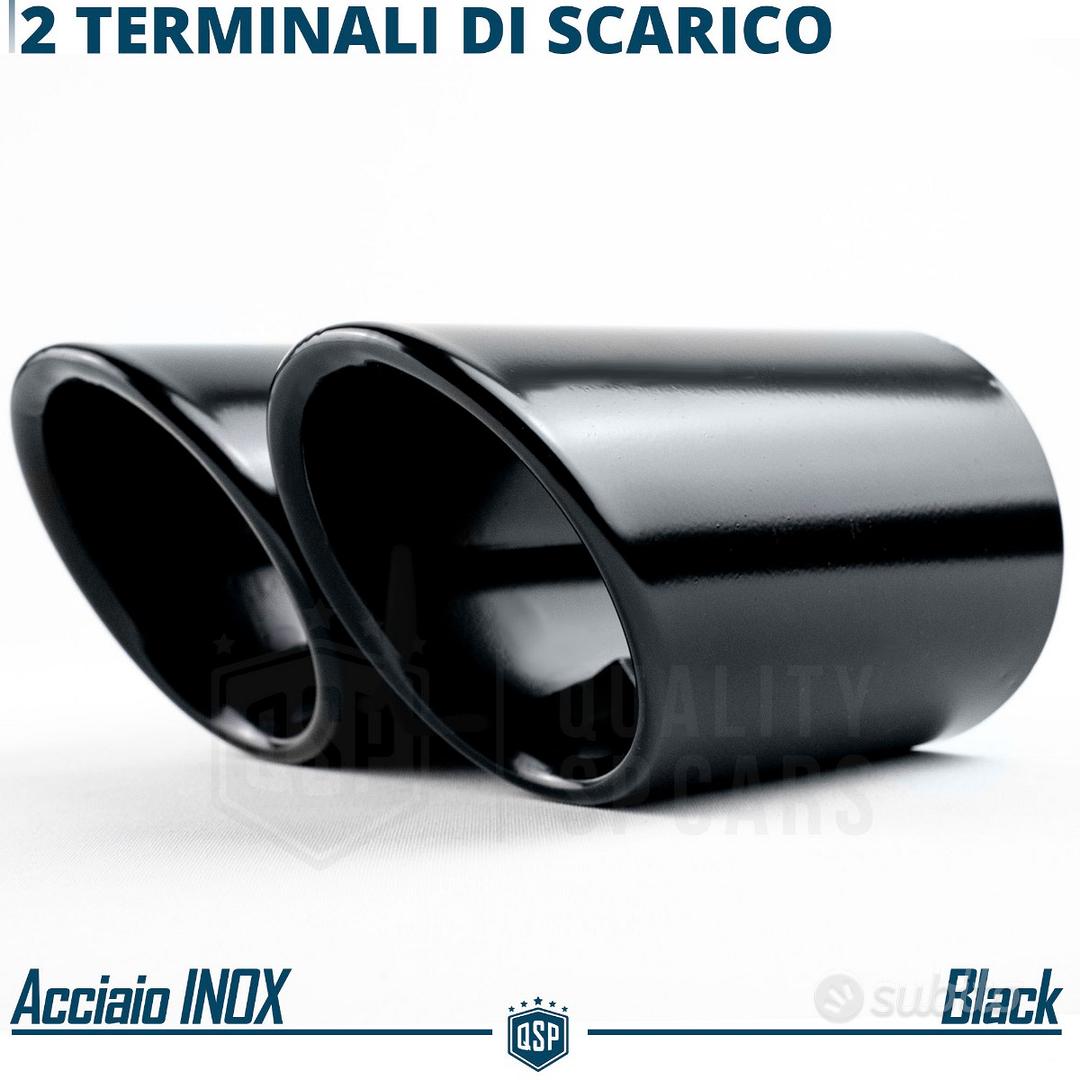 Subito - RT ITALIA CARS - TERMINALI di Scarico Auto ACCIAIO Inox Nero da 89  - Accessori Auto In vendita a Bari