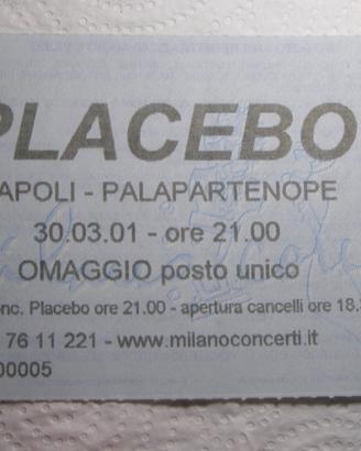 Lotto 3 Biglietti Placebo Napoli 2001 RARI