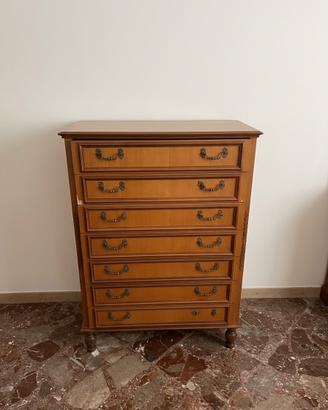 cassettiera in legno stile classico